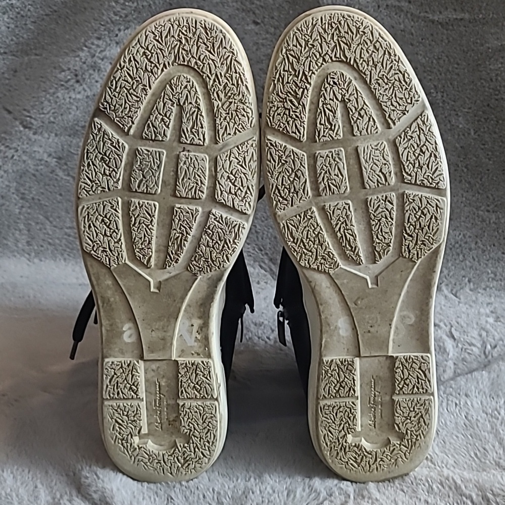 Salvatore Ferragamo Leather And Mesh Sneakers Mens 12 - Picture 3 of 11